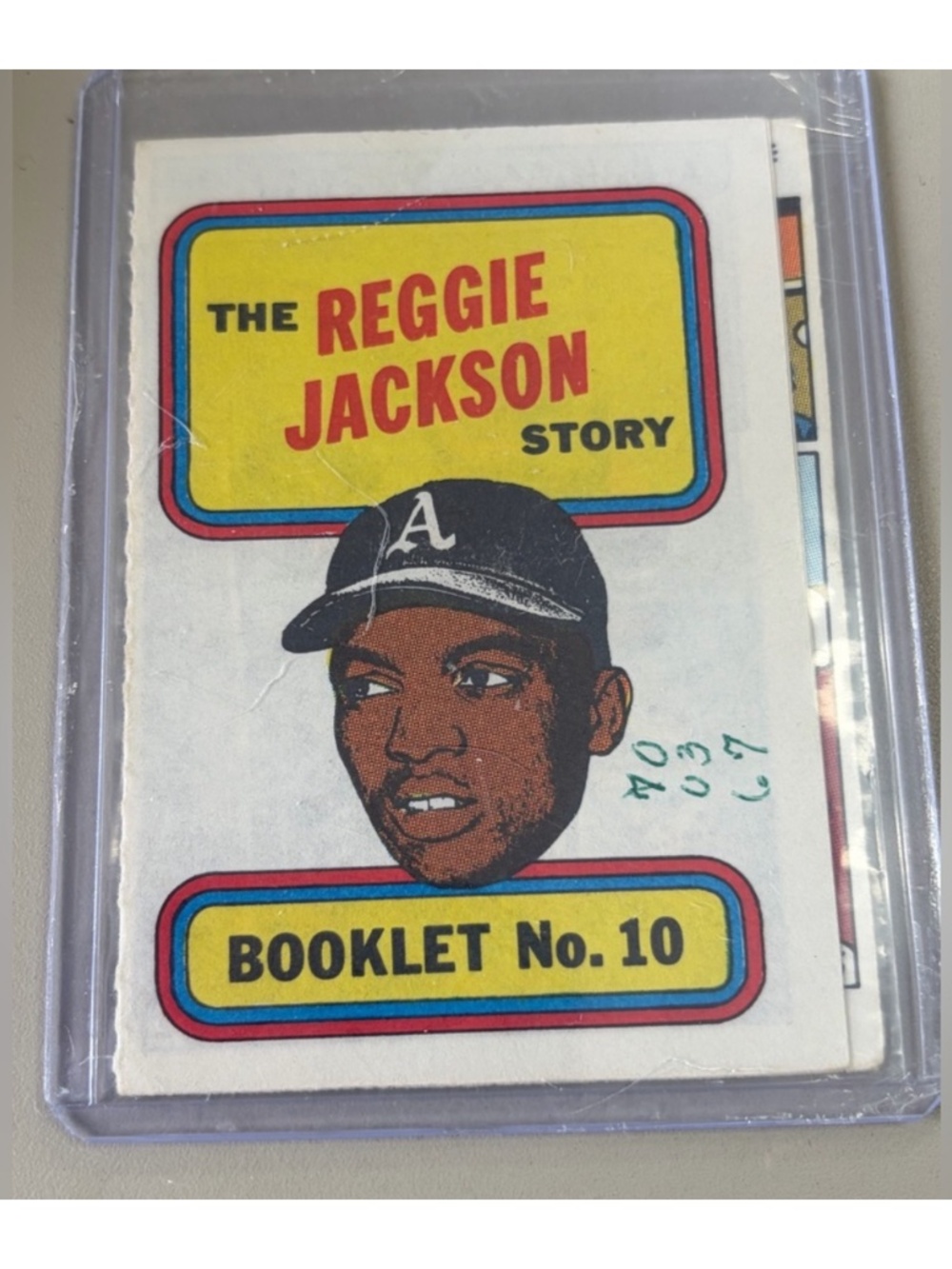 💜2/$10💜 Reggie Jackson 1970 Topps  Oakland Athletics Baseball Card Booklet